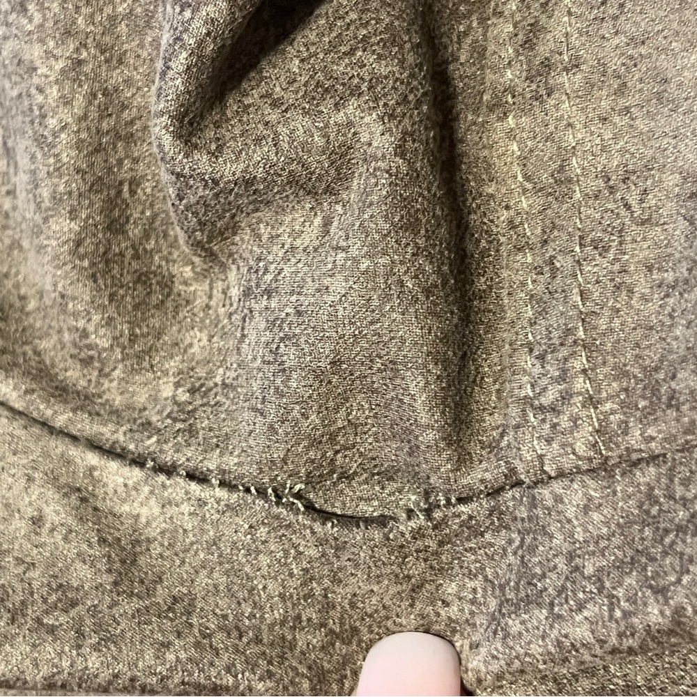 Zara Taupe Suede-Look Asymmetric Zip Jacket Size XS - Picture 11 of 11